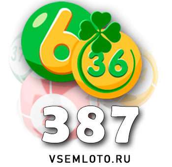 Лотерея «6 из 36» тираж 387